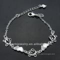 Hot sale Fashion Silver plated bracelet with heart pendant BSS-007